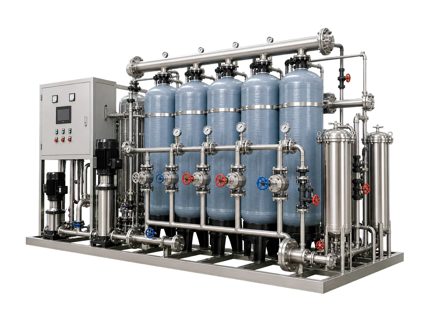 Pretreatment Systems equipment route with water treatment system image for quotation selection